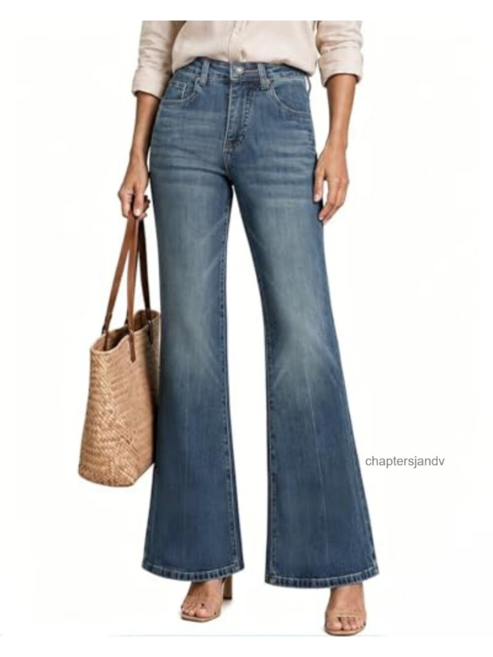 High Waisted Bell Bottom Jeans for Women Stretchy Flare Bootcut Pants